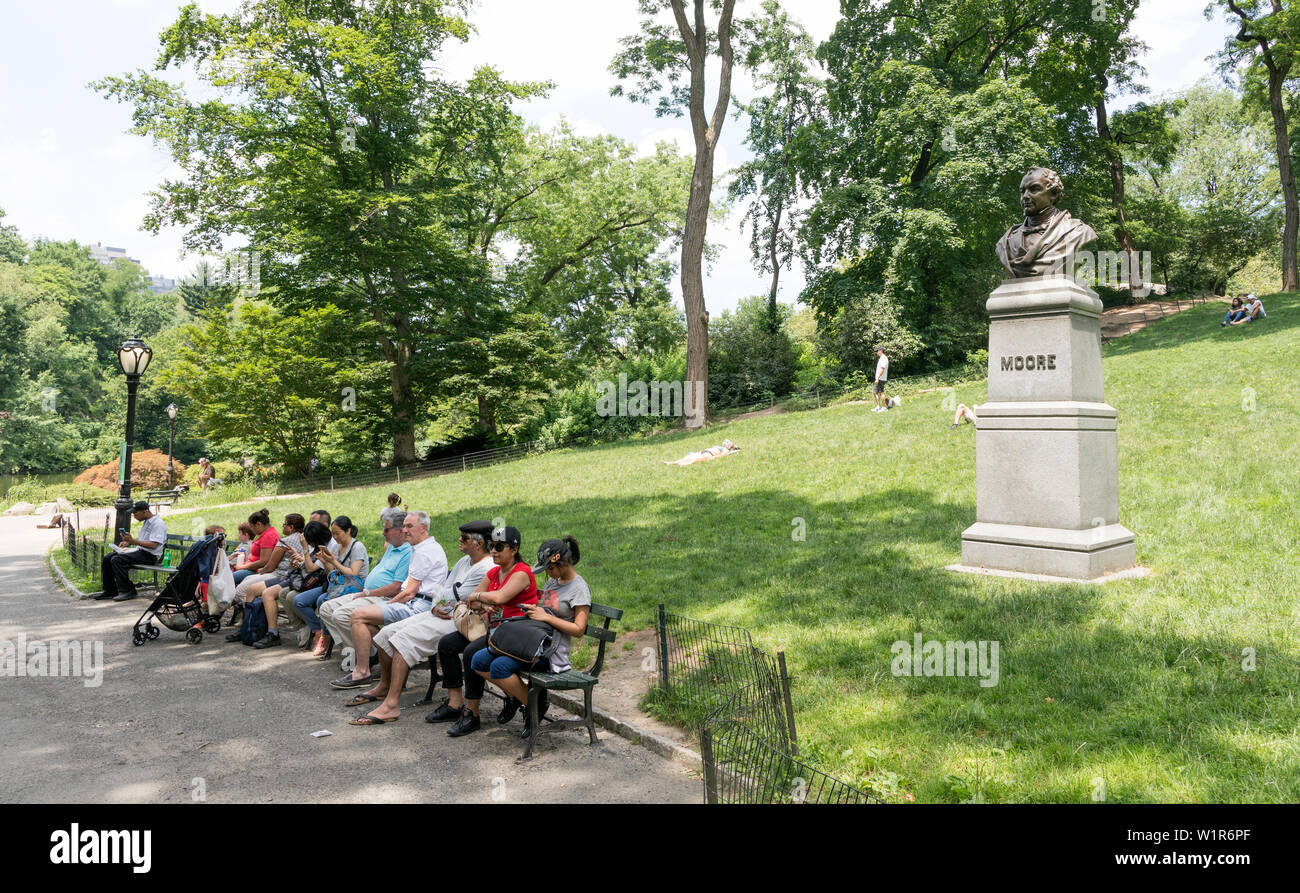 Bust Of Thomas Moore Central Park New York USA Stock Photo Alamy