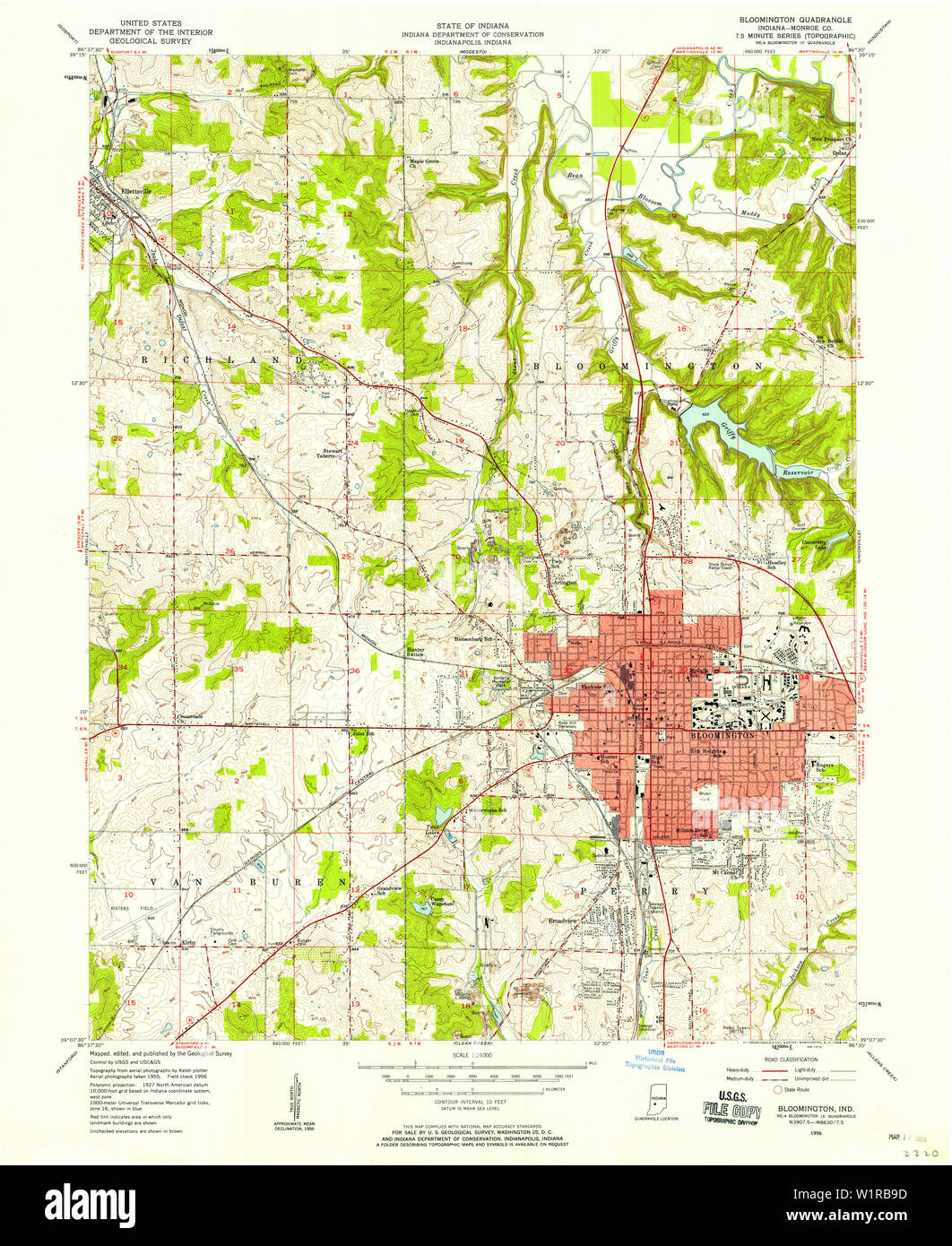 Map of bloomington indiana hires stock photography and images Alamy