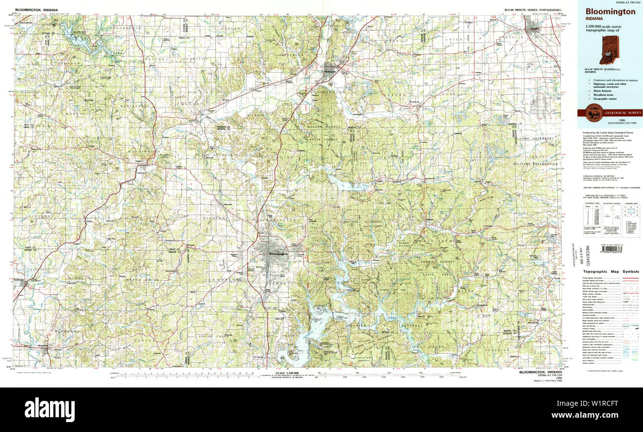 Map of bloomington indiana hires stock photography and images Alamy