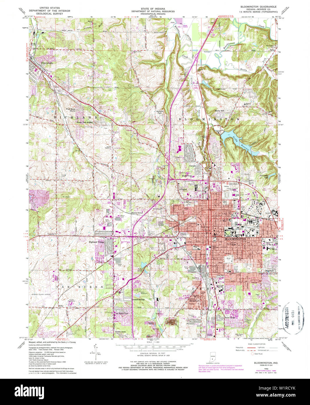 Map of bloomington indiana hires stock photography and images Alamy