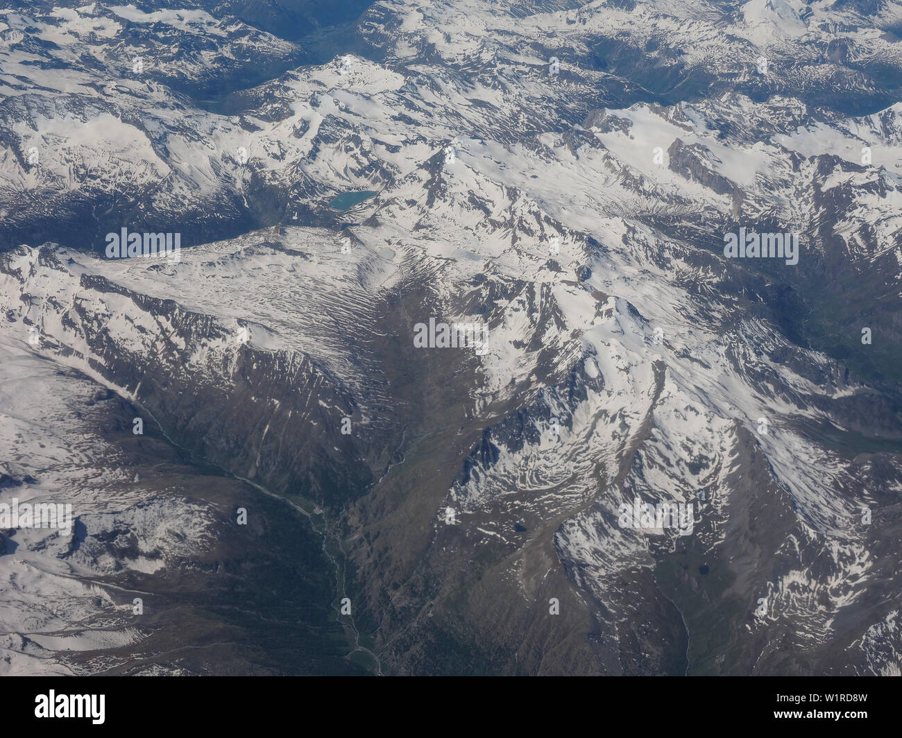 aerial view of Alps mountains between Italy and Switzerland Stock Photo ...