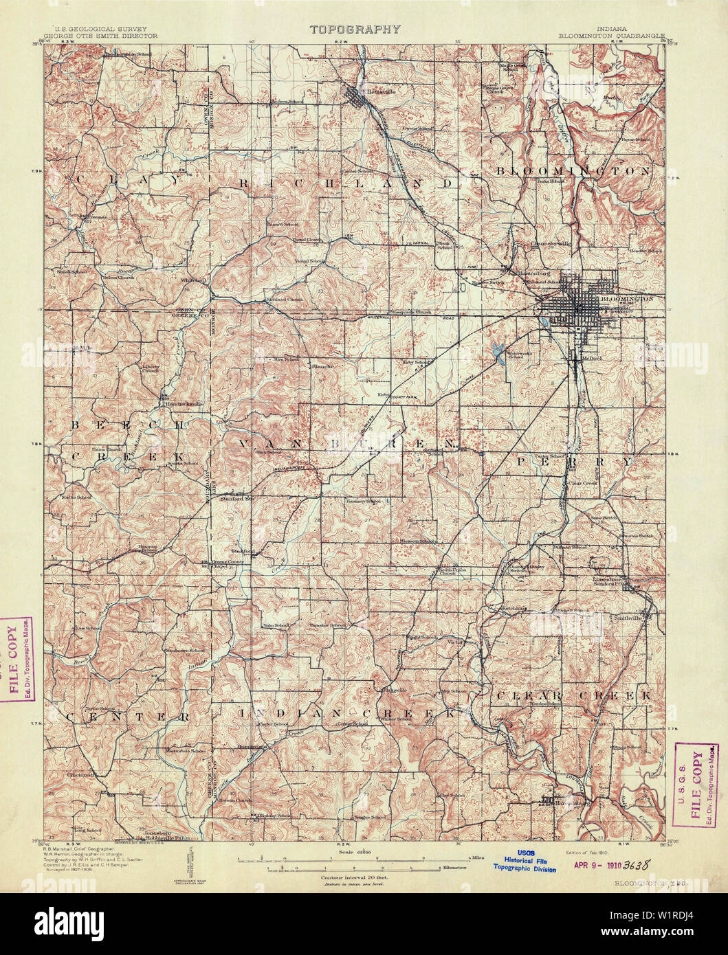 Map of bloomington indiana hires stock photography and images Alamy