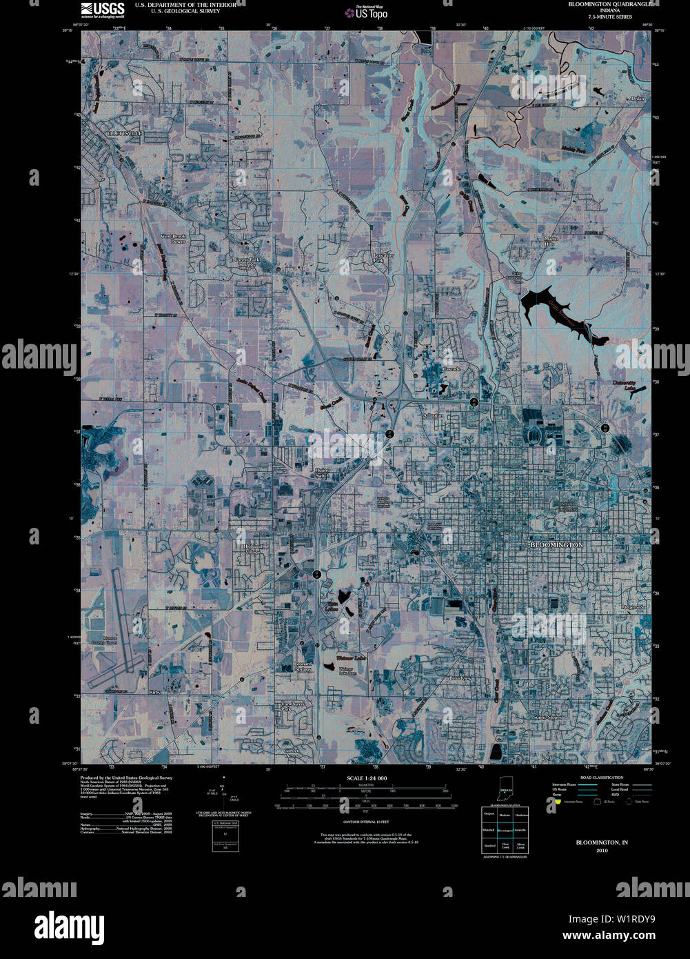 Map of bloomington indiana hires stock photography and images Alamy