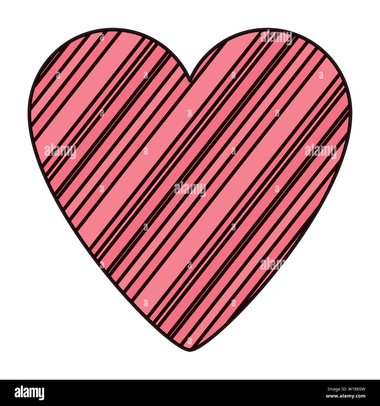 heart love silhouette isolated icon Stock Vector Image & Art - Alamy