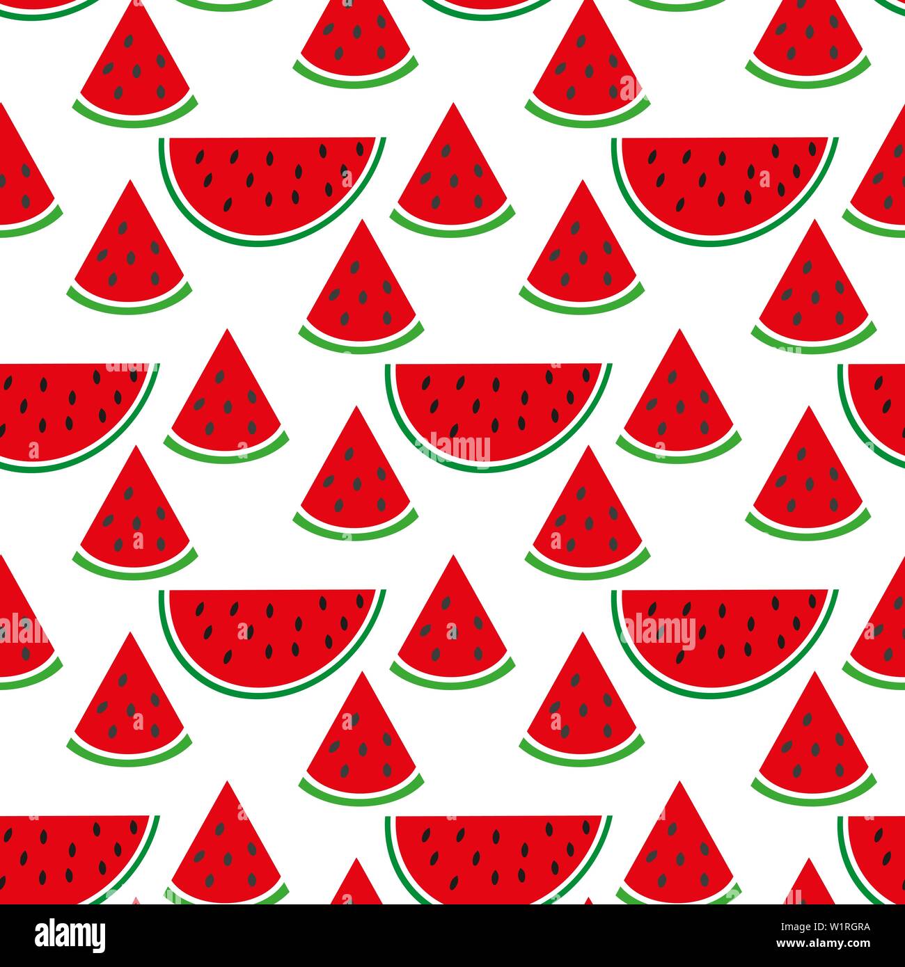 Watermelons pattern. Seamless vector background. Stock Vector