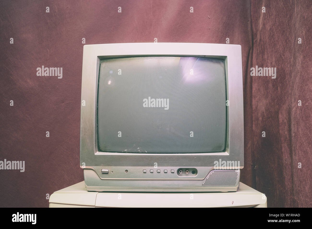 Old analog TV with kinescope Stock Photo Alamy