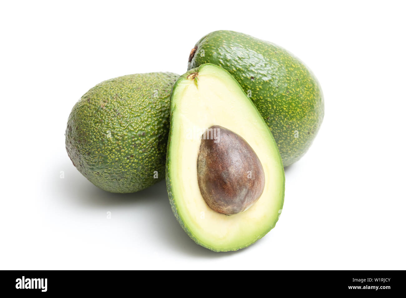 Description: Avocado isolated on a white background Stock Photo