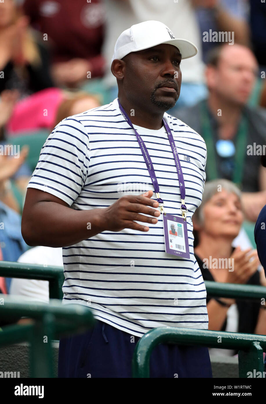 Corey Gauff, father of Cori Gauff on day three of the Wimbledon
