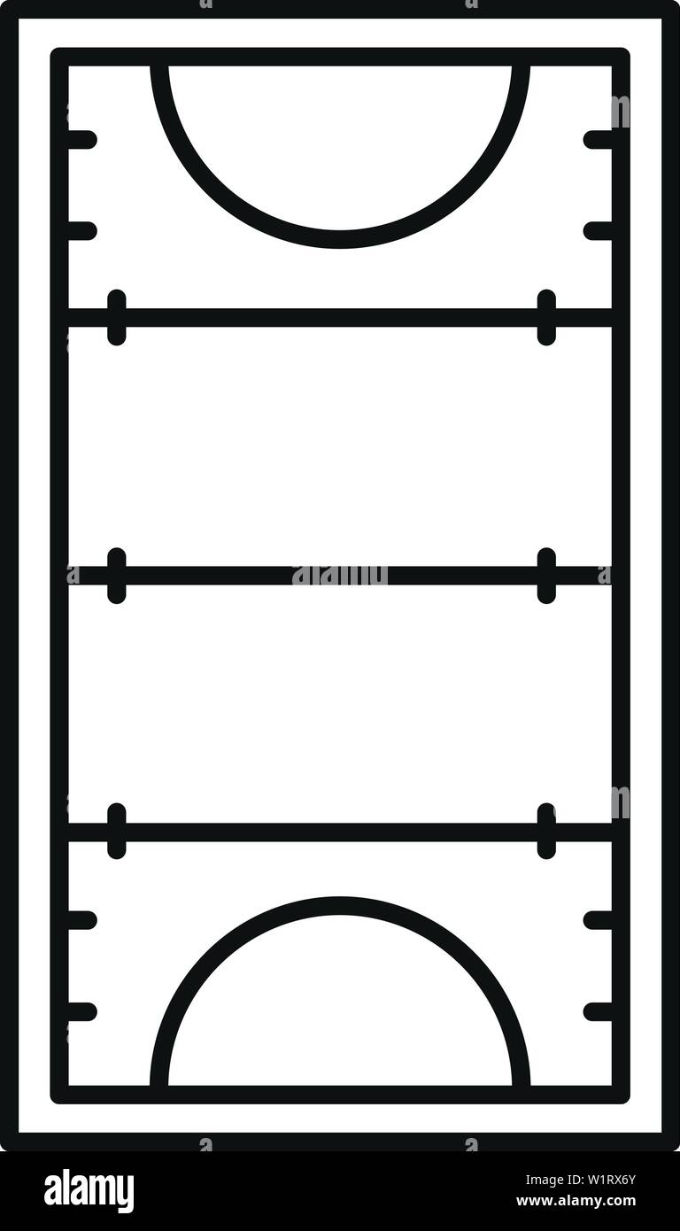 Field hockey arena icon. Outline field hockey arena vector icon for web ...