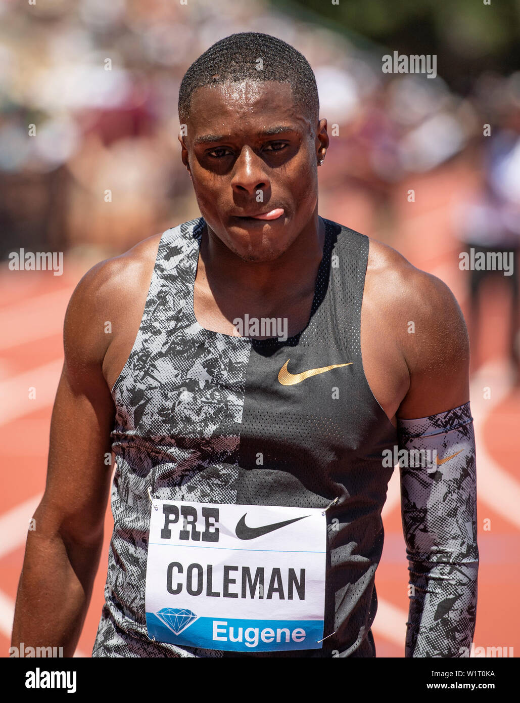 Men s 100m Race IAAF Diamond League Prefontaine Classic 2019 Stock men-s-100m-race-iaaf-diamond-league-prefontaine-classic-2019-stock
