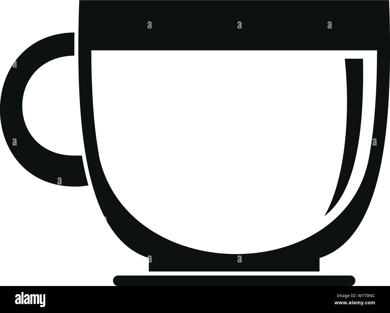 Glass coffee cup icon. Simple illustration of glass coffee cup vector icon for web design isolated on white background Stock Vector
