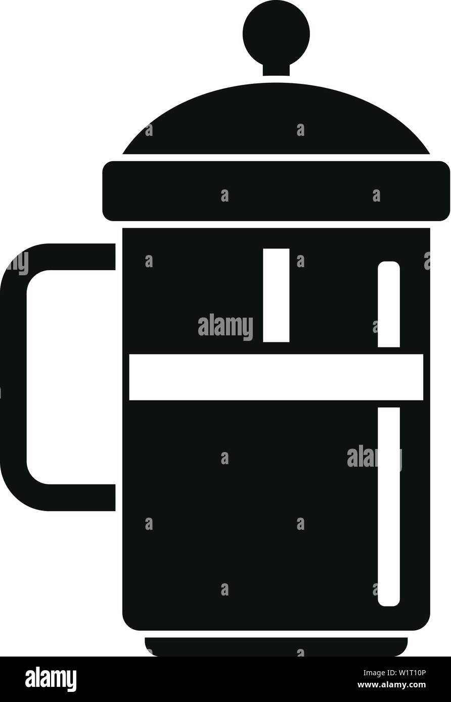 Coffee press icon. Simple illustration of coffee press vector icon for
