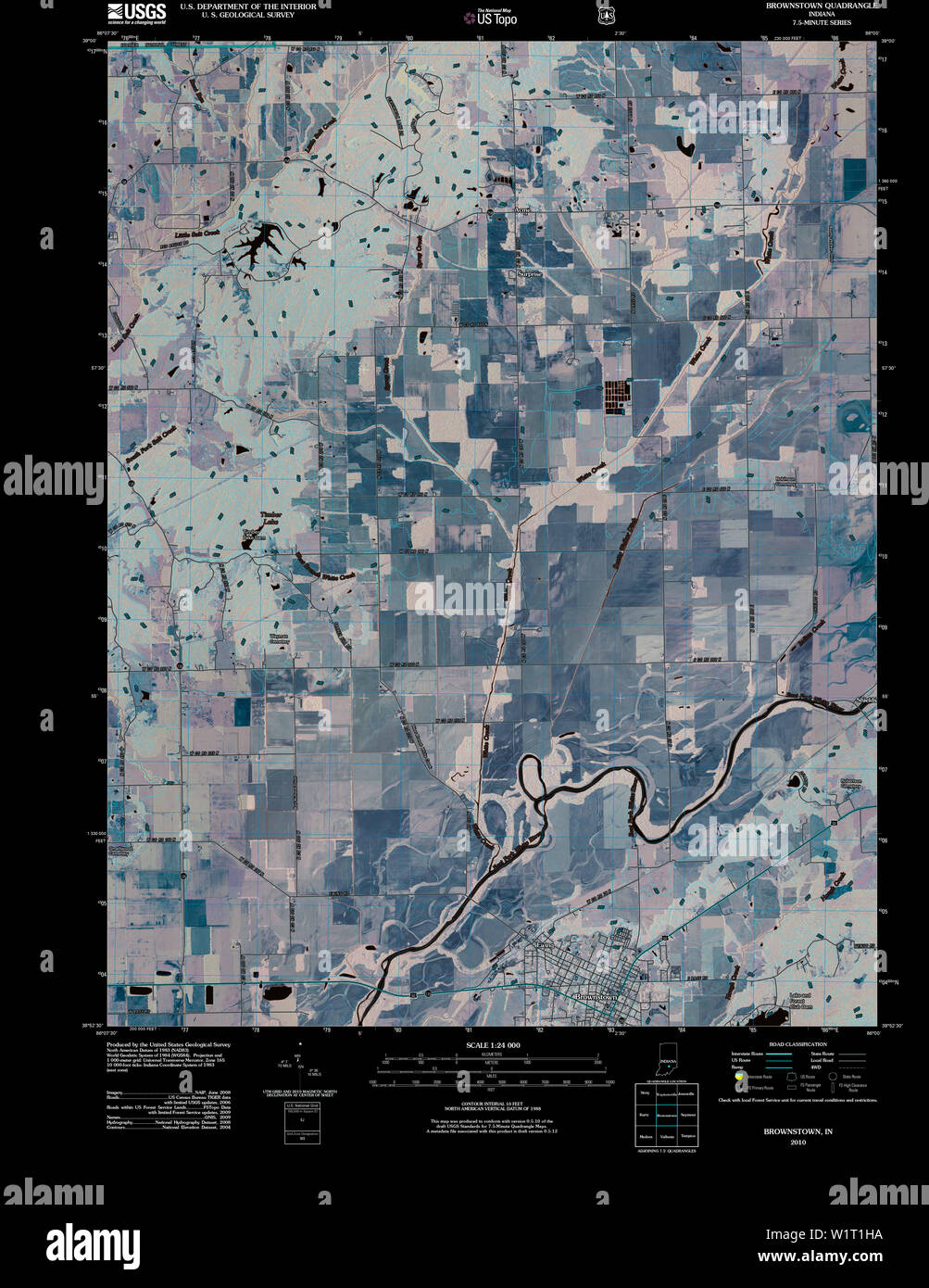 Map of brownstown hires stock photography and images Alamy