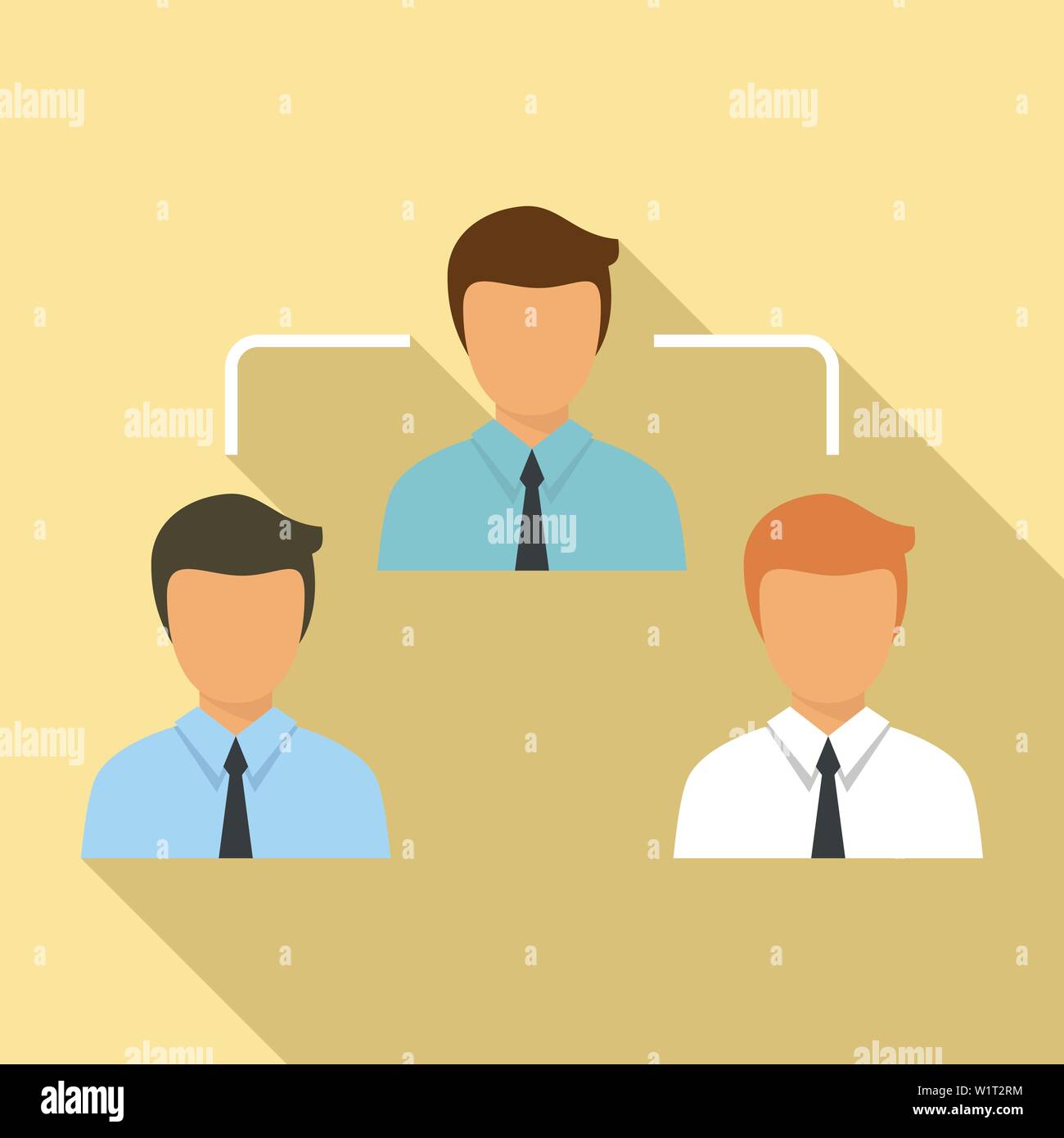 Teamwork icon. Flat illustration of teamwork vector icon for web design Stock Vector