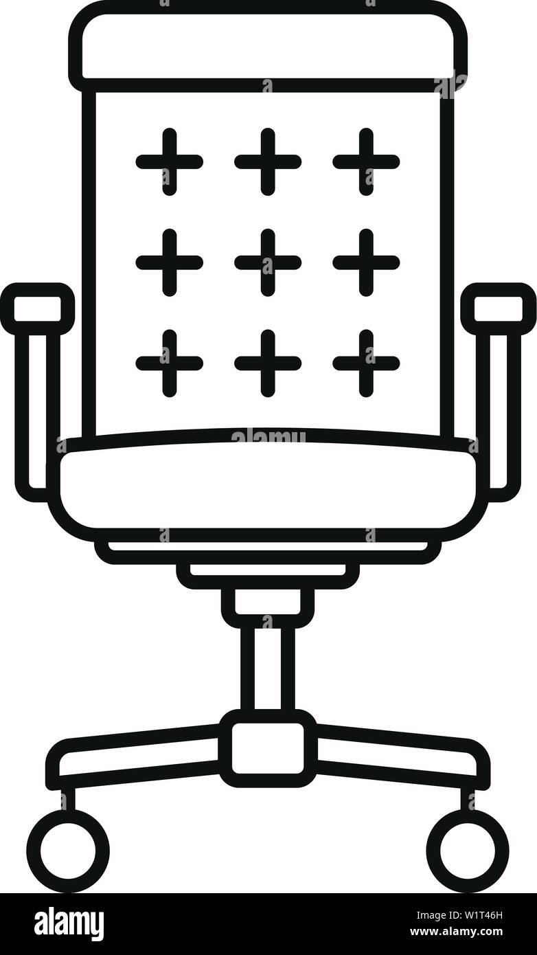 Desktop chair icon. Outline desktop chair vector icon for web design isolated on white background Stock Vector