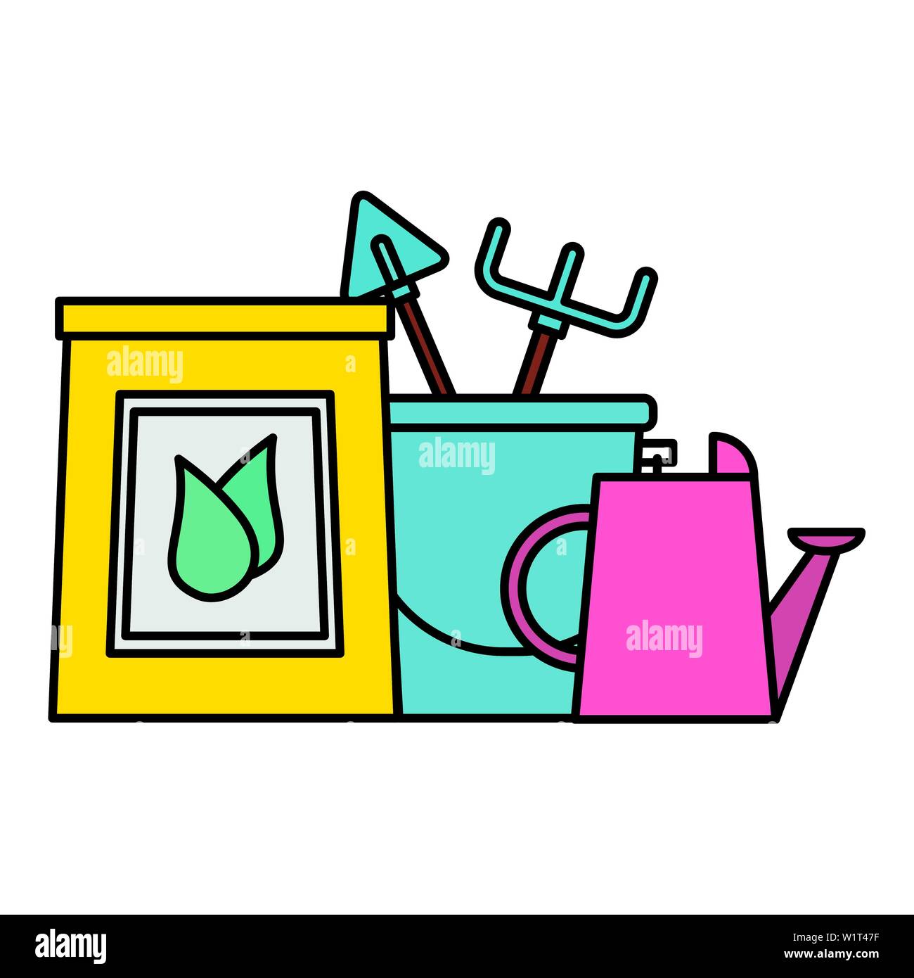 tools decoration gardening flat design Stock Vector Image & Art - Alamy