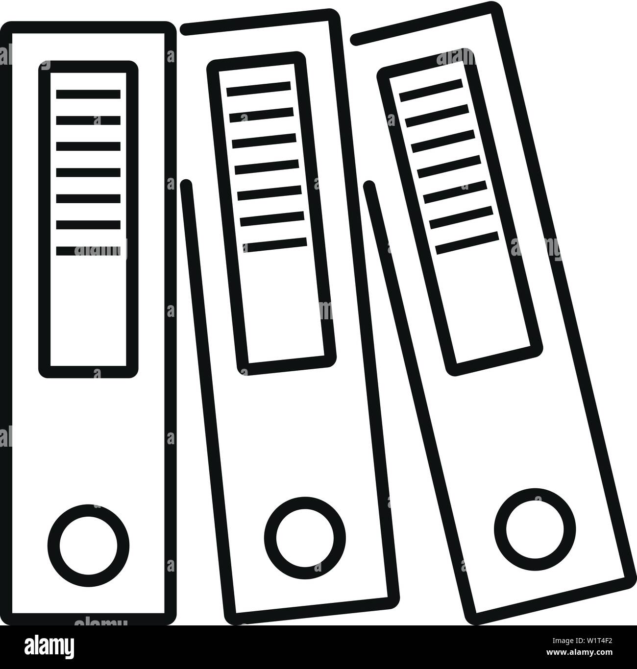 Office folder icon. Outline office folder vector icon for web design isolated on white background Stock Vector