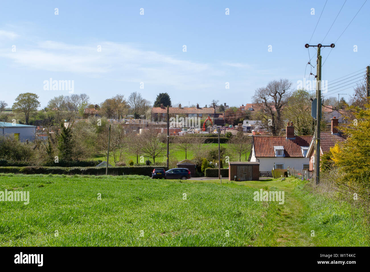 Peaceful Suffolk scene but building development in the middle distance
