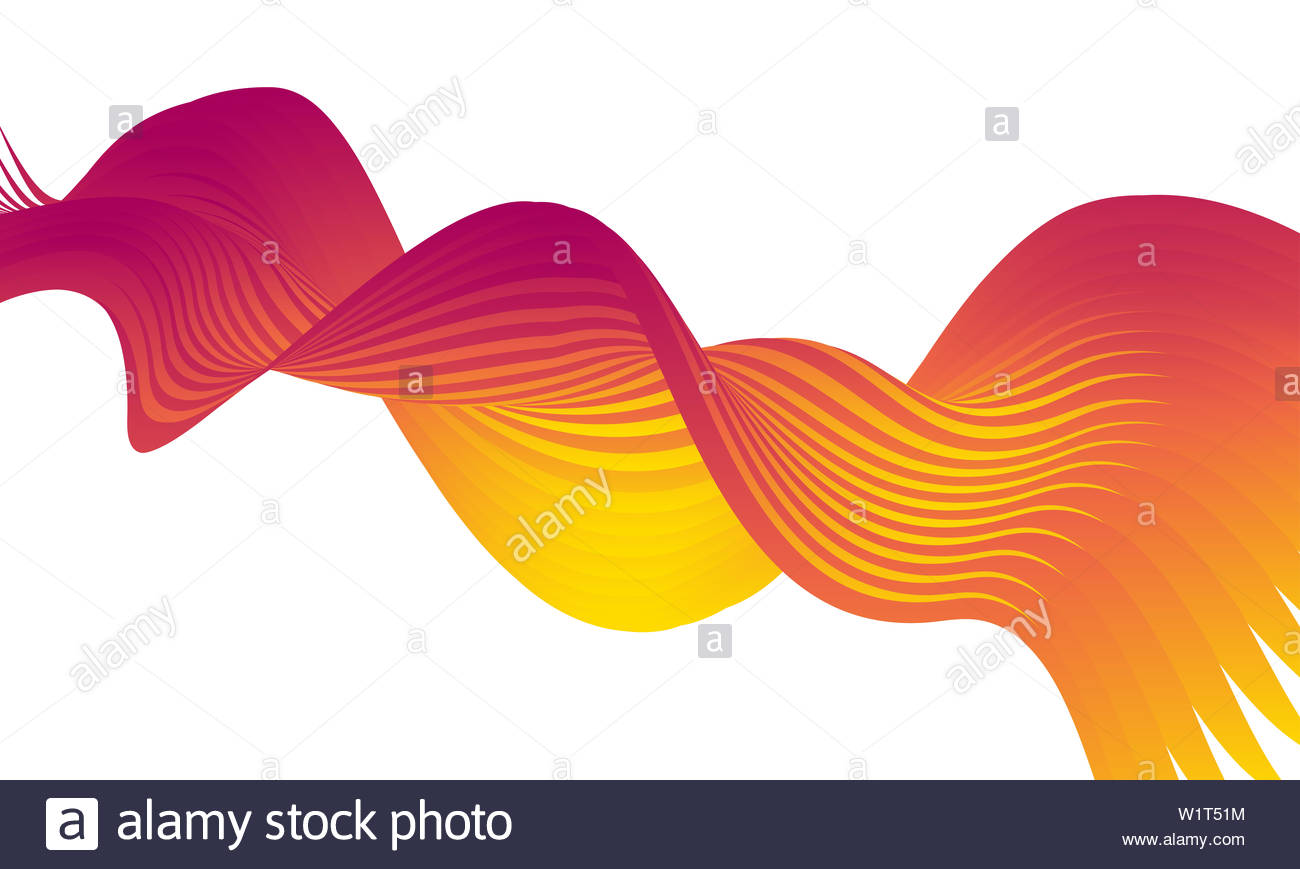 Twisted Colorful Wavy Lines Modern Abstract Background Raster
