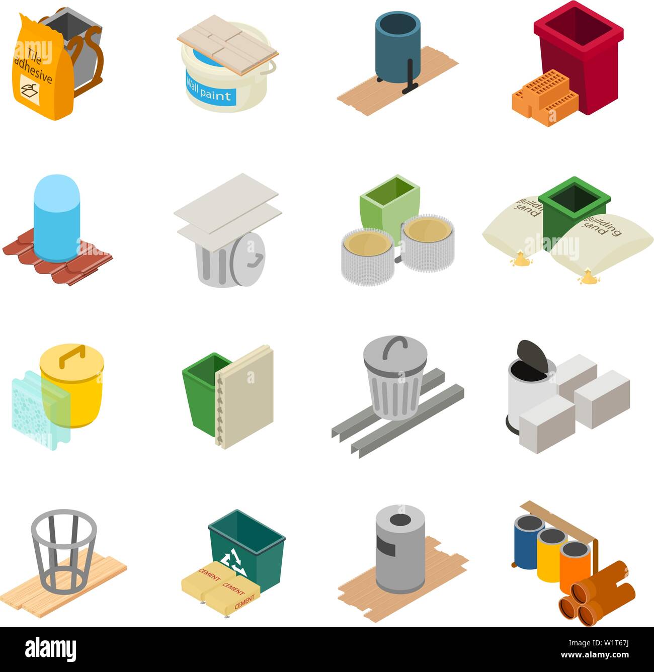 Building tool icons set, isometric style Stock Vector Image & Art - Alamy