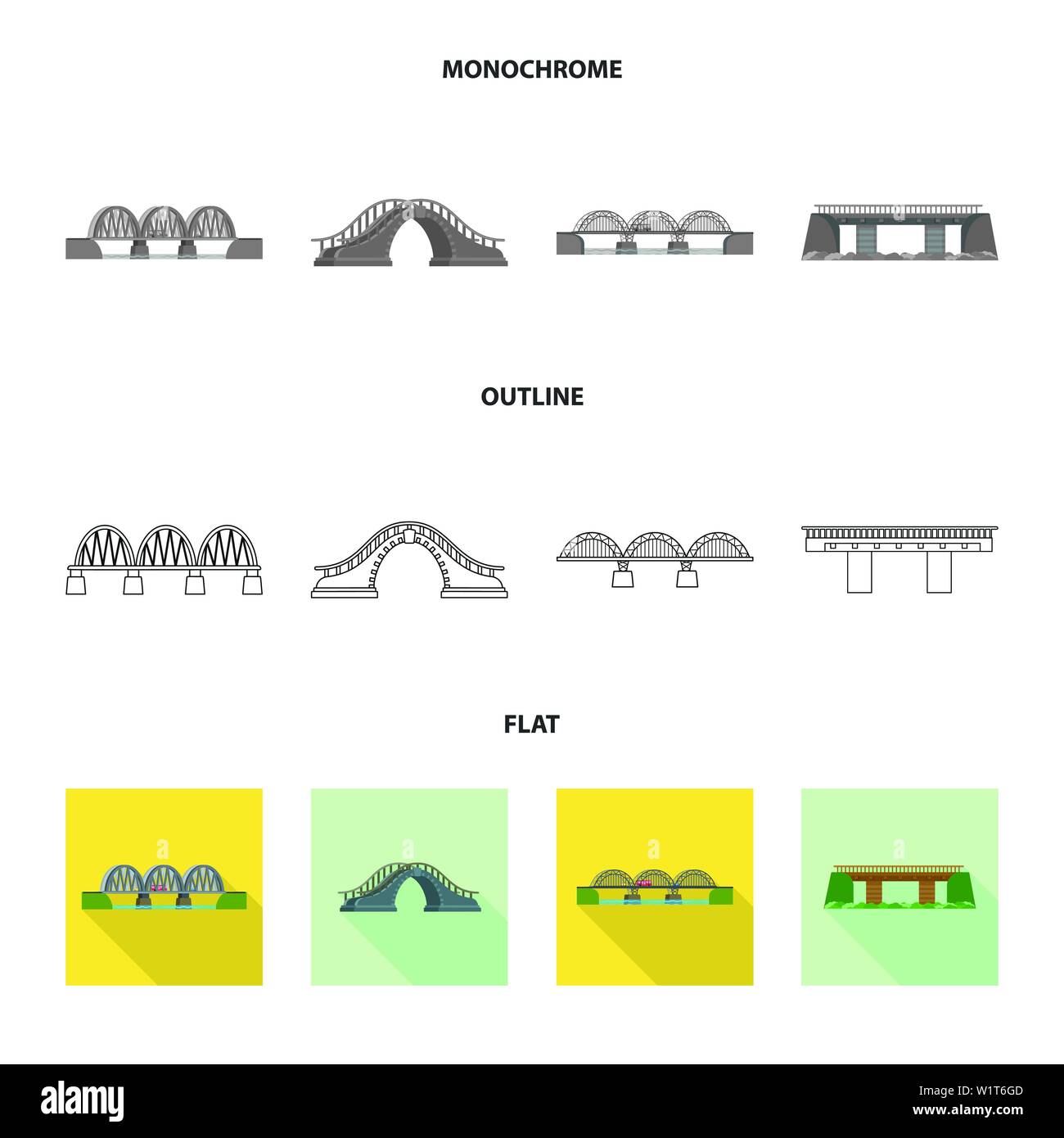 Vector illustration of connection and design sign. Collection of ...