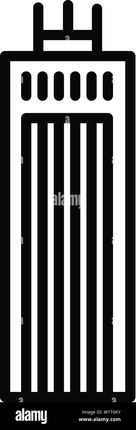 Metropolis building icon. Outline metropolis building vector icon for ...