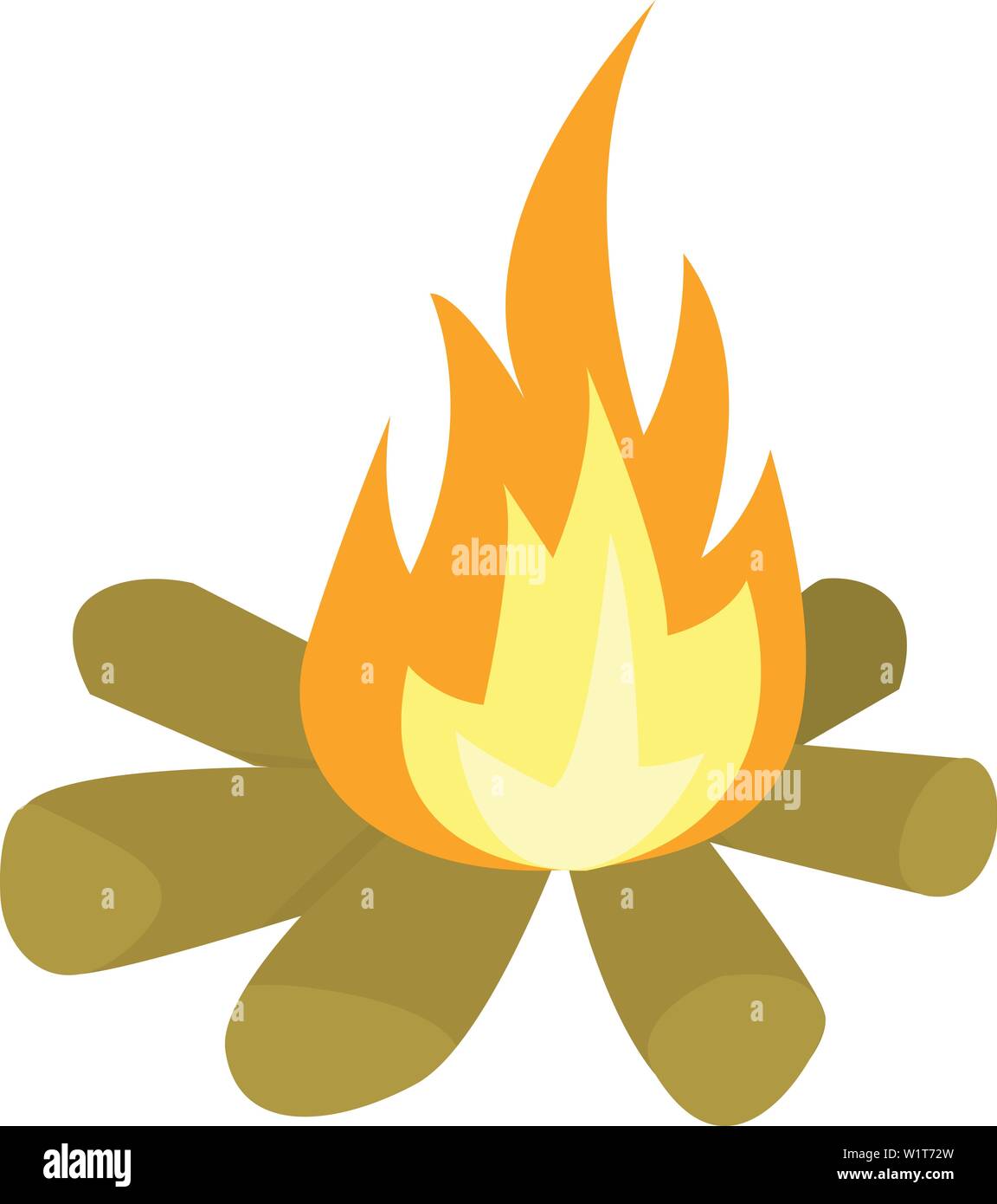 Camp fire icon, flat style Stock Vector Image & Art - Alamy