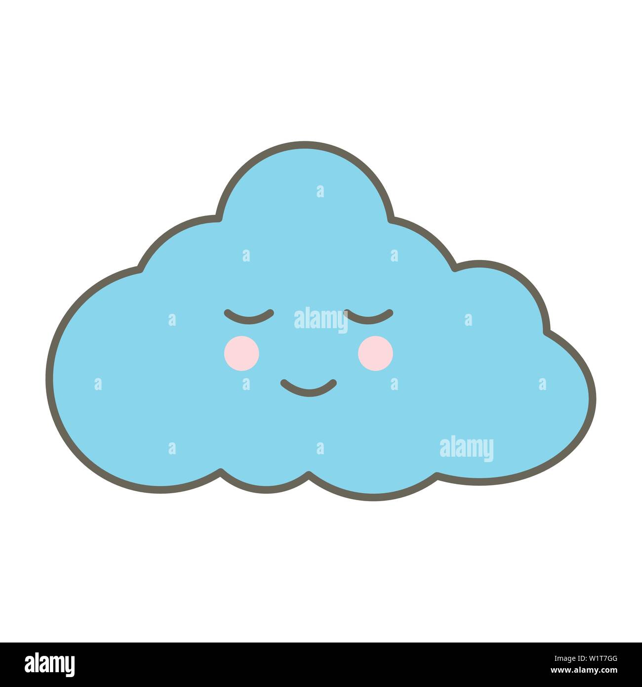 cute cloud kawaii comic character vector illustration design Stock ...