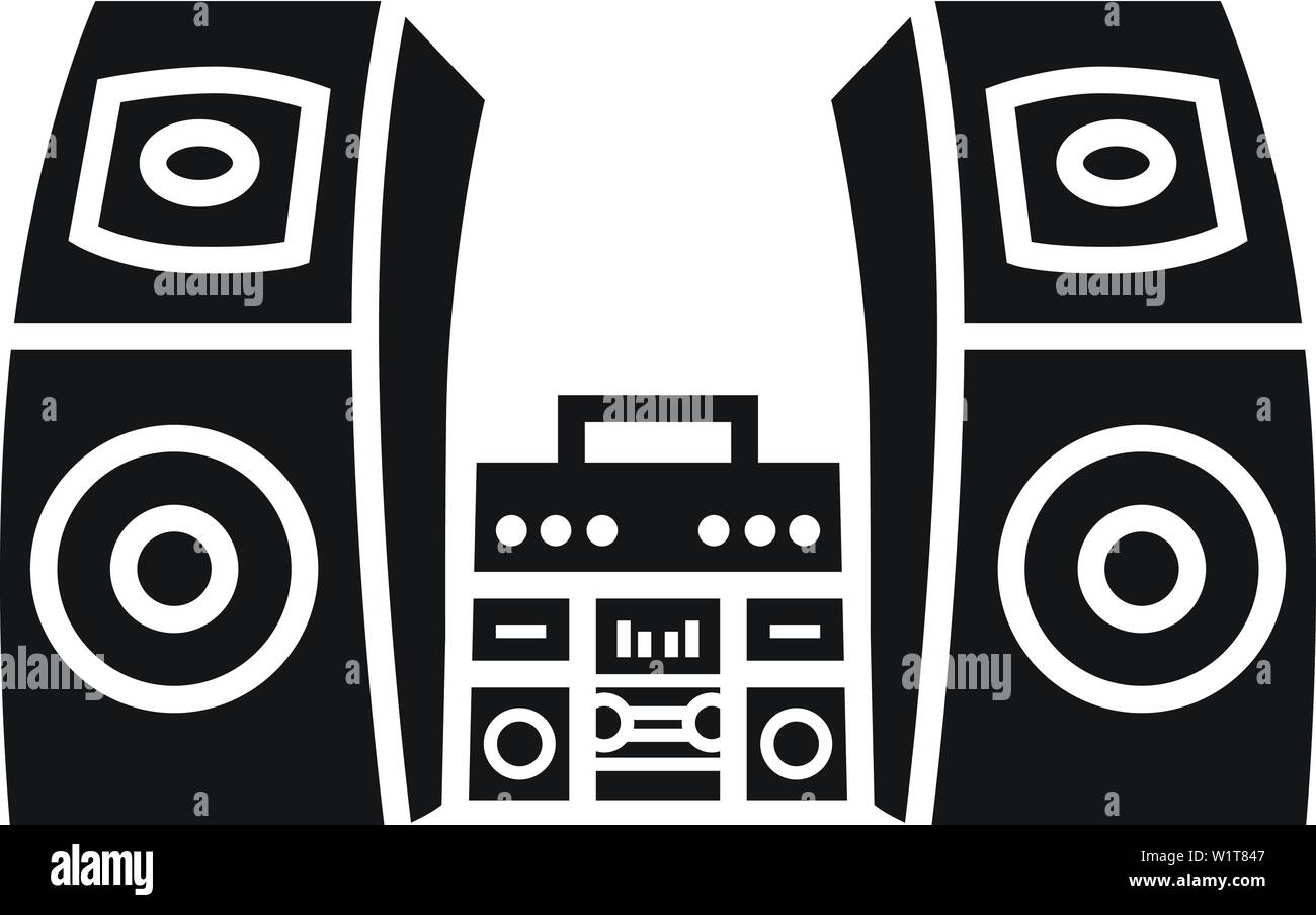Boombox icon. Simple illustration of boombox vector icon for web design isolated on white background Stock Vector
