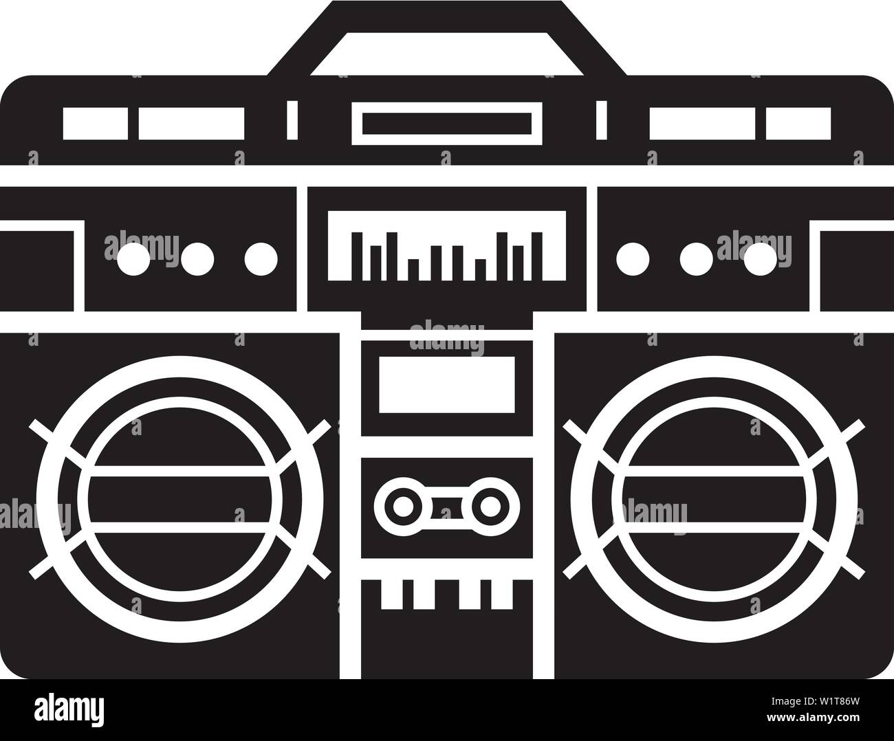 Modern boombox icon. Simple illustration of modern boombox vector icon