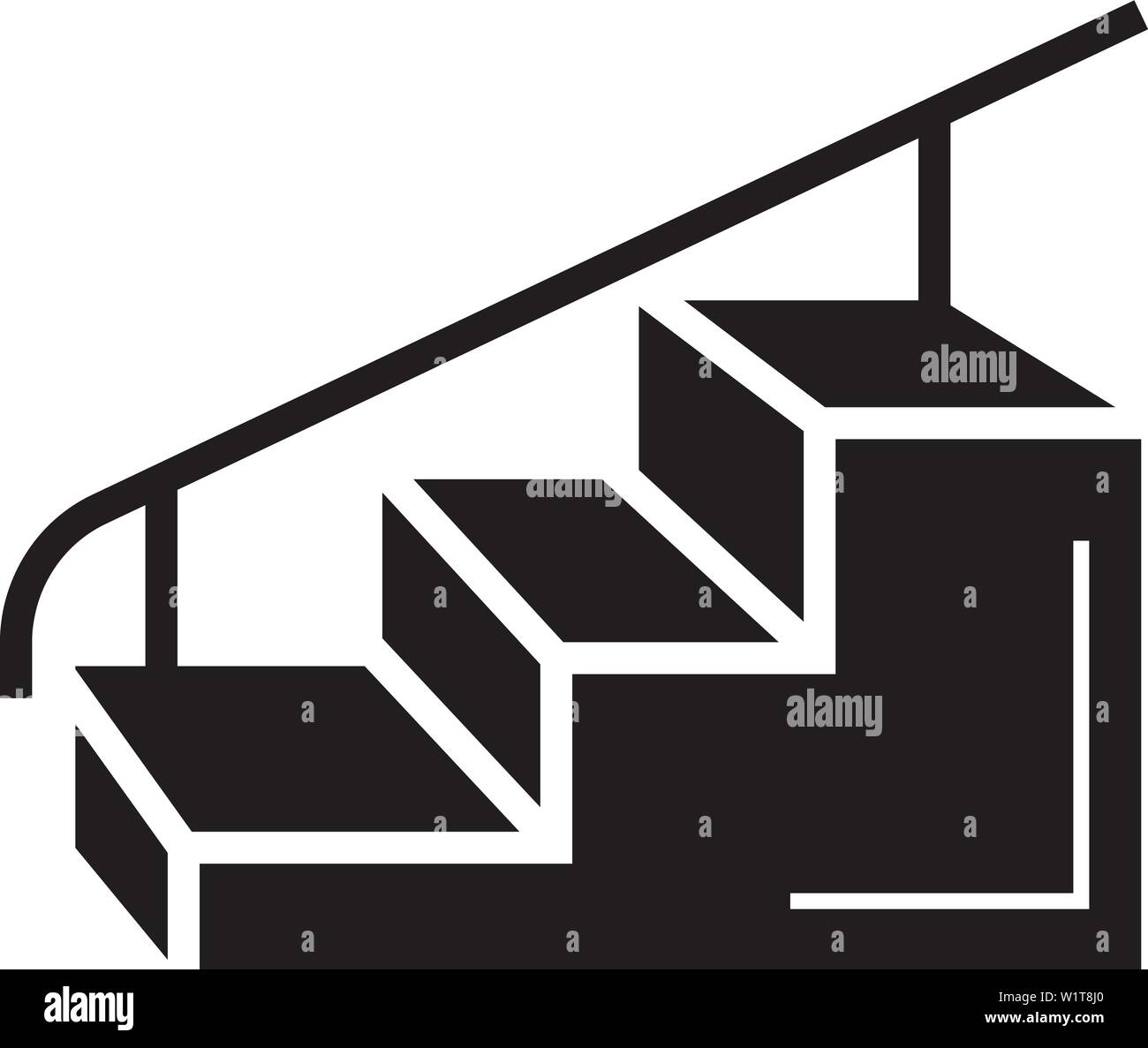 Skatepark stairs icon. Simple illustration of skatepark stairs vector ...