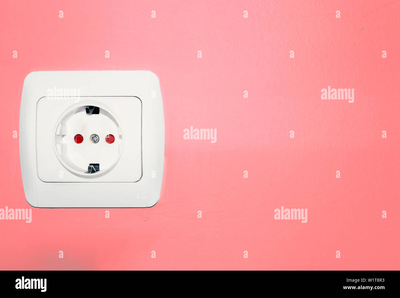 european standard electrical outlet on wall Stock Photo Alamy