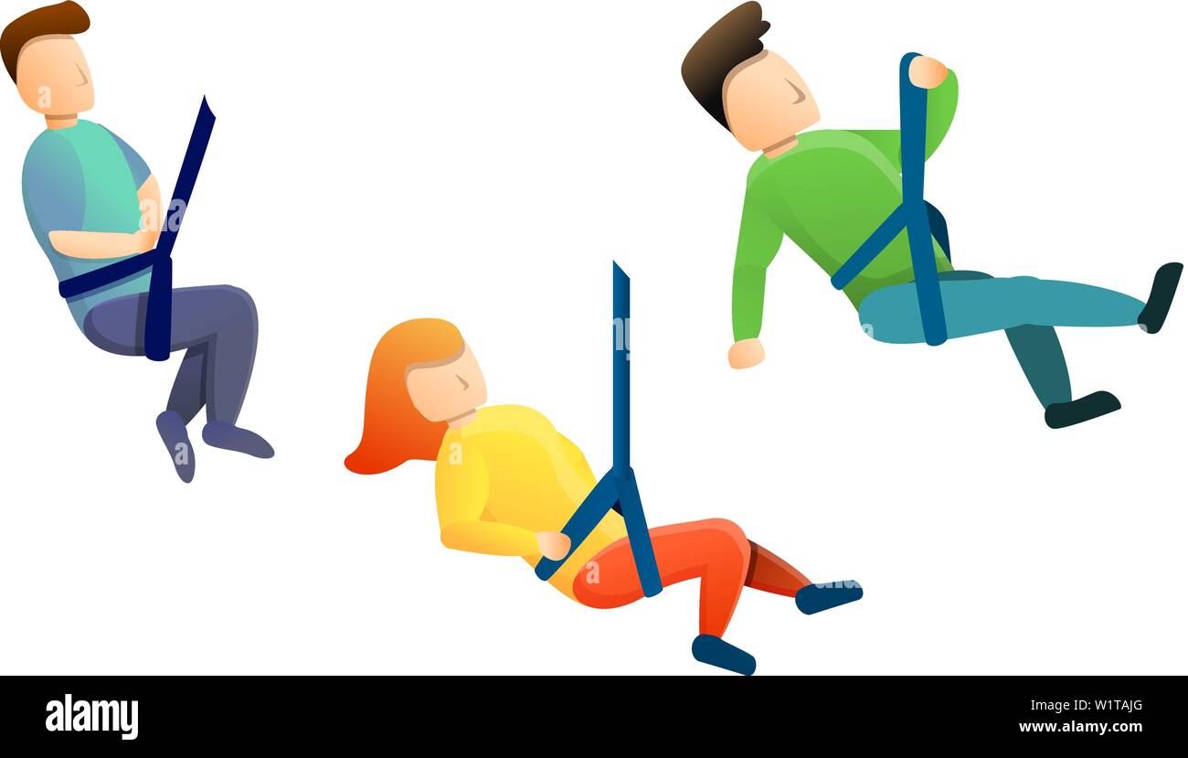 Female zip lining Stock Vector Images Alamy