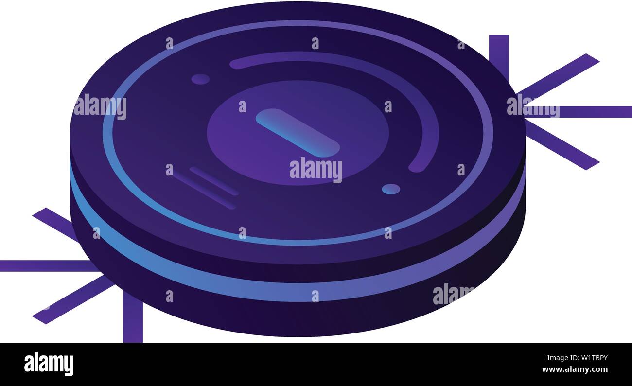 White black robot vacuum cleaner Stock Vector Images - Alamy
