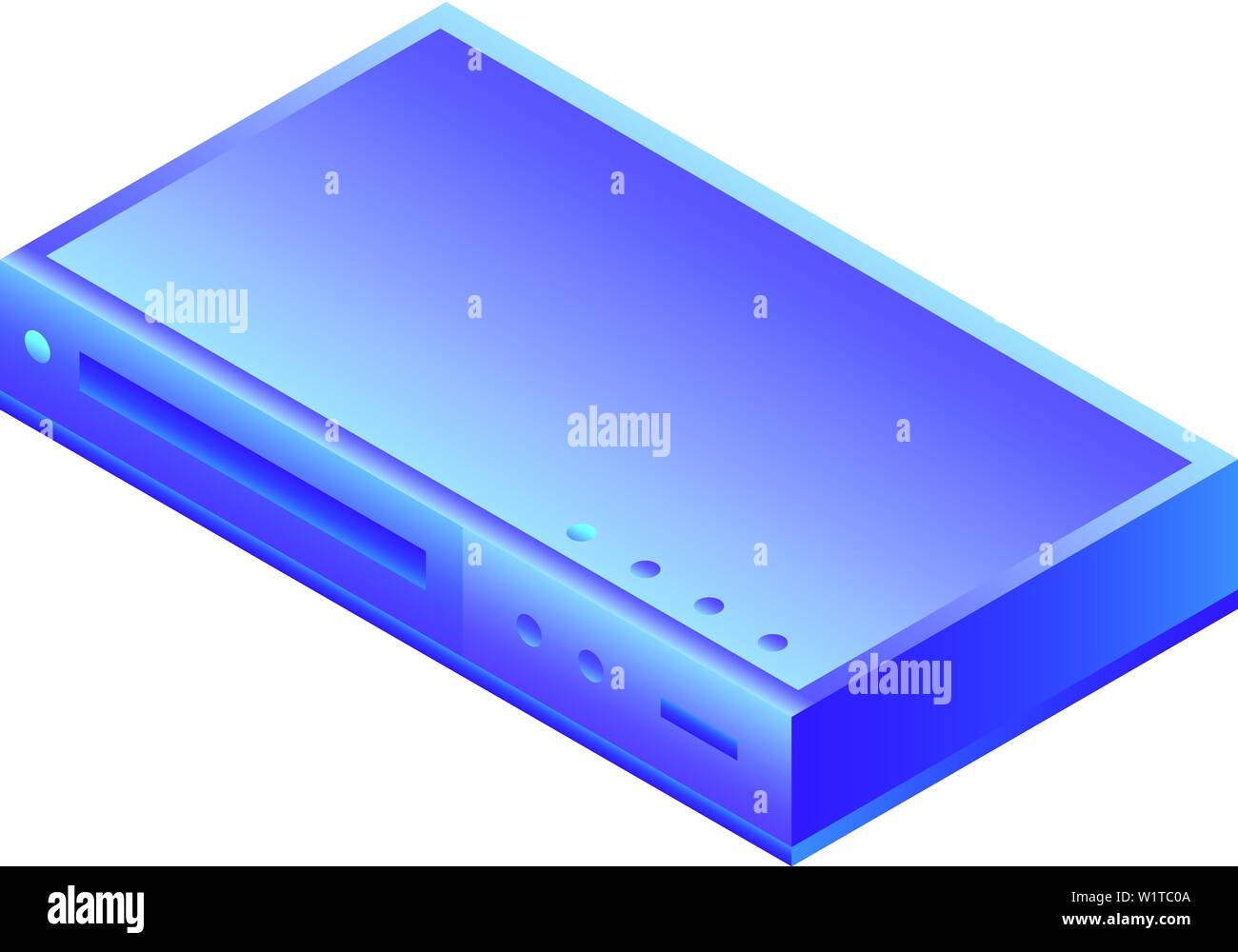 Tv tuner icon, isometric style Stock Vector