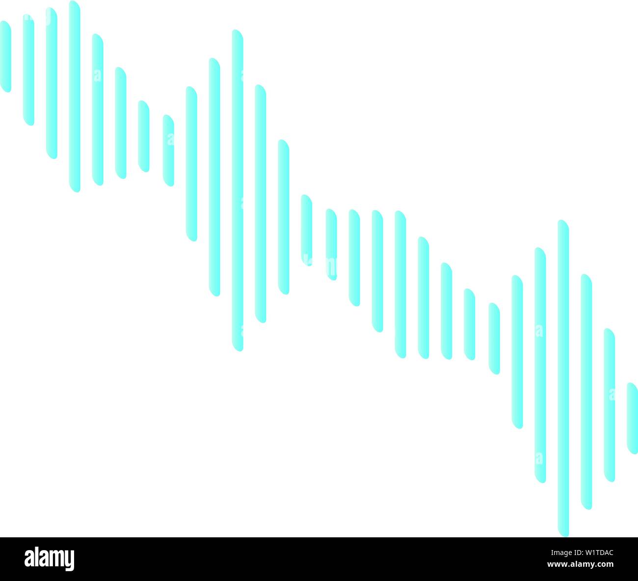Equalizer icon, isometric style Stock Vector