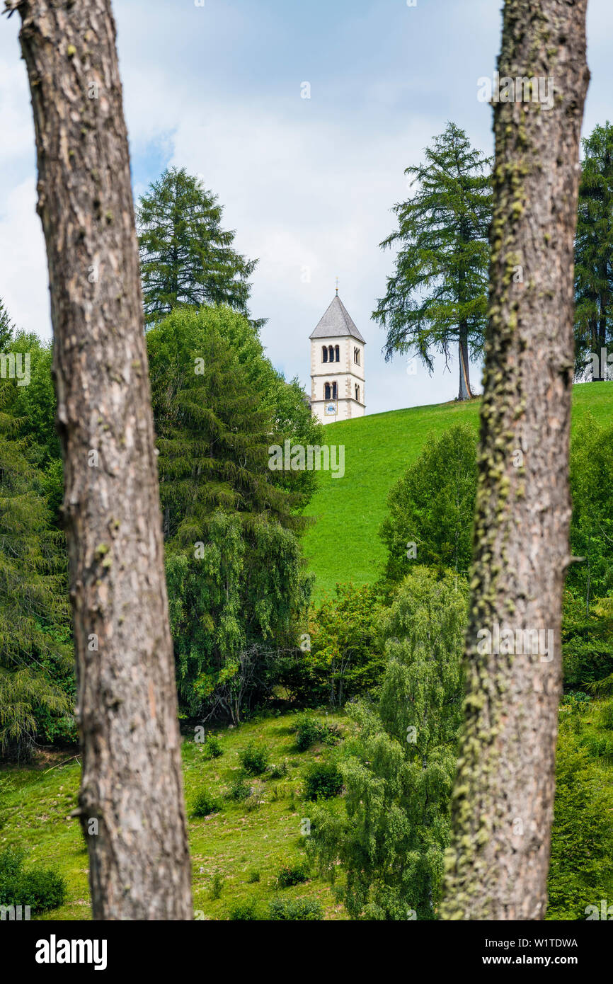 St. Wolfgang Church, Radein, South Tyrol, Italy Stock Photo