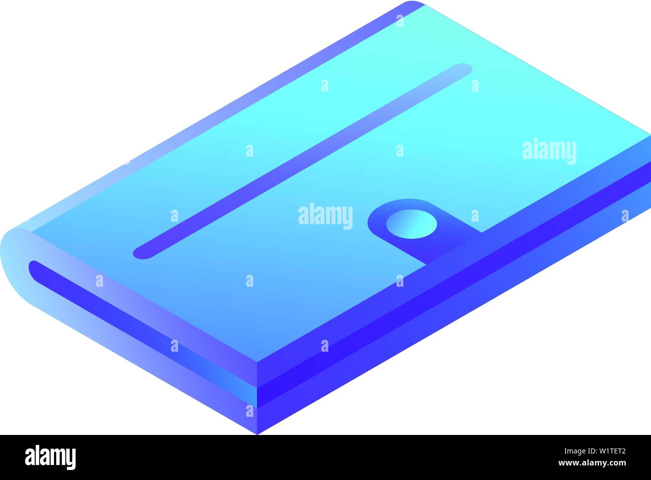 Notebook wallet icon, isometric style Stock Vector