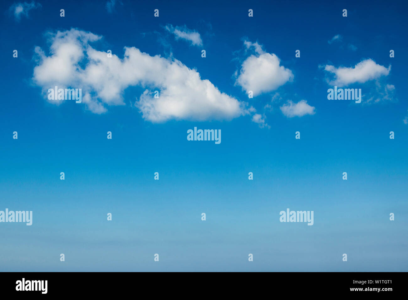 Cumulus clouds and blue sky, fluffy clouds Stock Photo