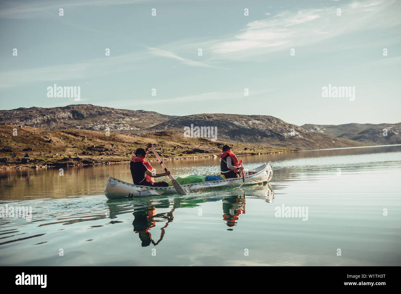 Rowing boat in greenland, greenland, arctic Stock Photo - Alamy