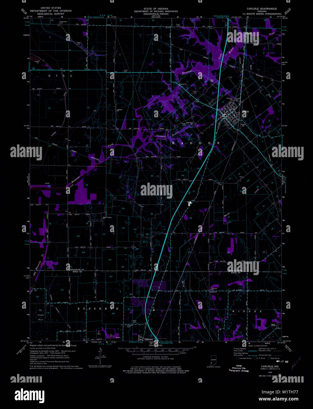 Map of carlisle indiana hires stock photography and images Alamy