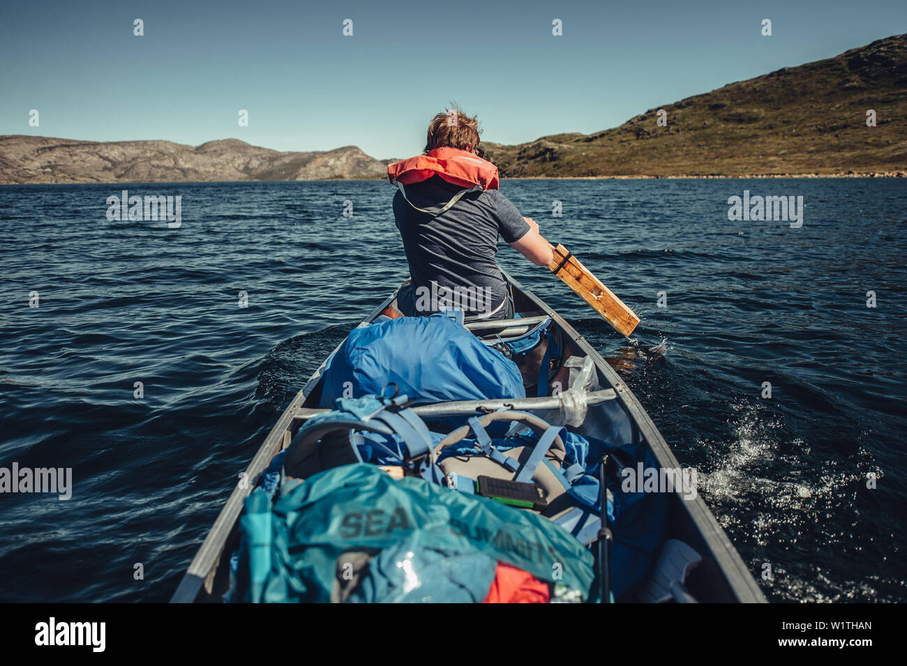 Rowing boat in greenland, greenland, arctic Stock Photo - Alamy
