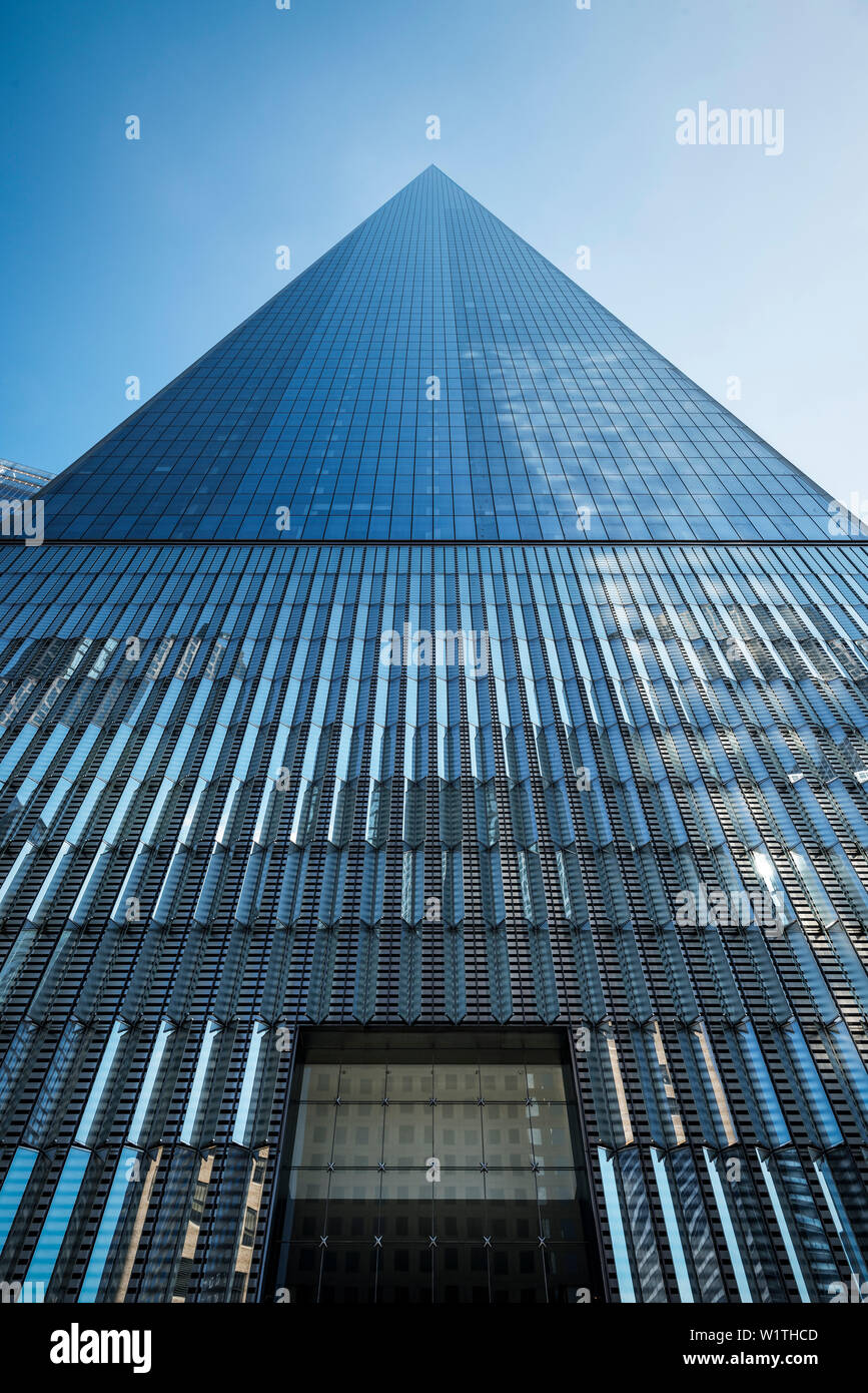 ONE World Trade Centre, 9/11 Memorial, Manhattan, NYC, New York City, United States of America, USA, North America Stock Photo