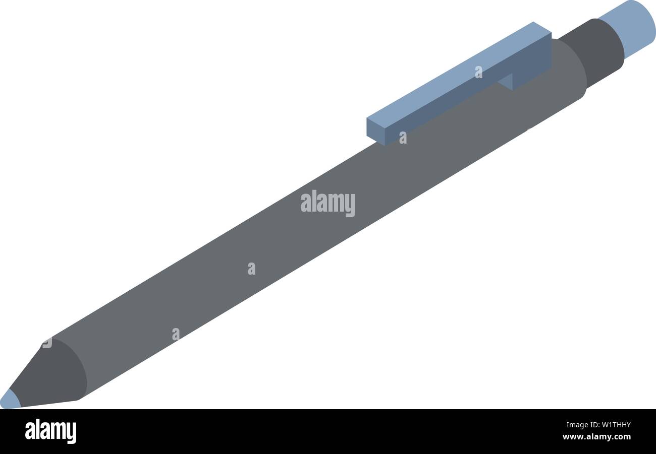Pen icon, isometric style Stock Vector