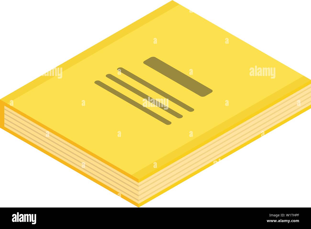 Archive book icon, isometric style Stock Vector