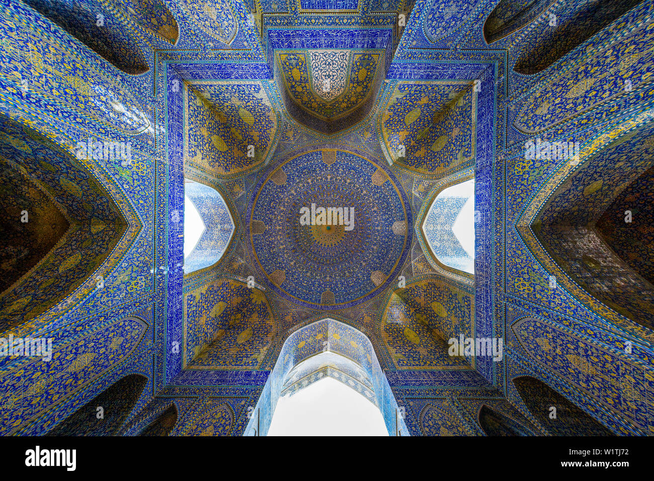 Dome of shah mosque of Naqsh-e Jahan Square, Iran, Asia Stock Photo