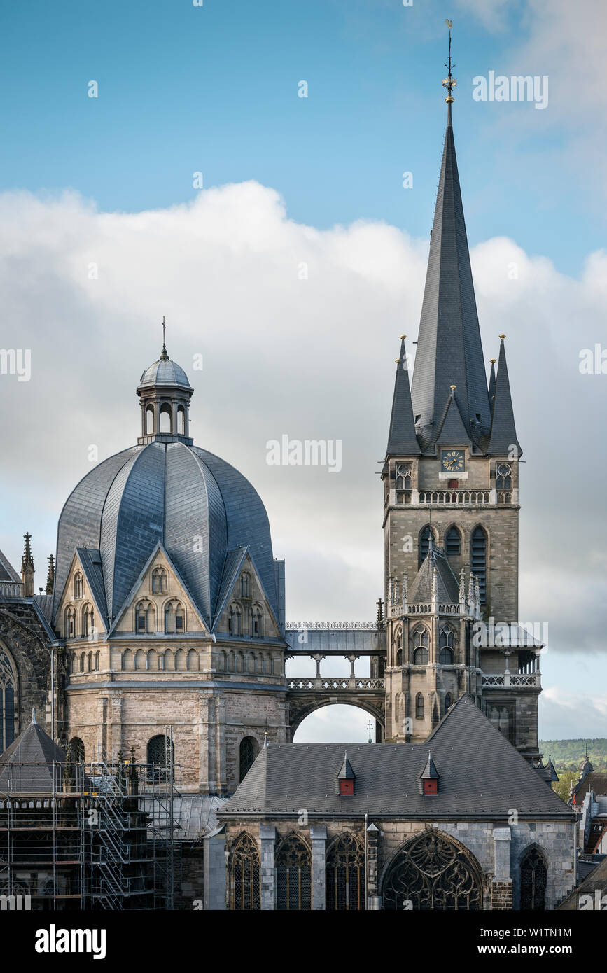 UNESCO World Heritage Aachen Cathedral, Aachen, North Rhine-Westphalia, Germany Stock Photo