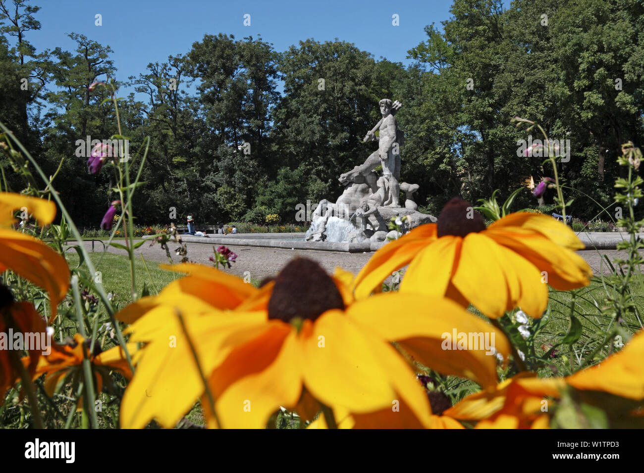 Neptun Fountain Alter Botanischer Garten Munich Upper Bavaria