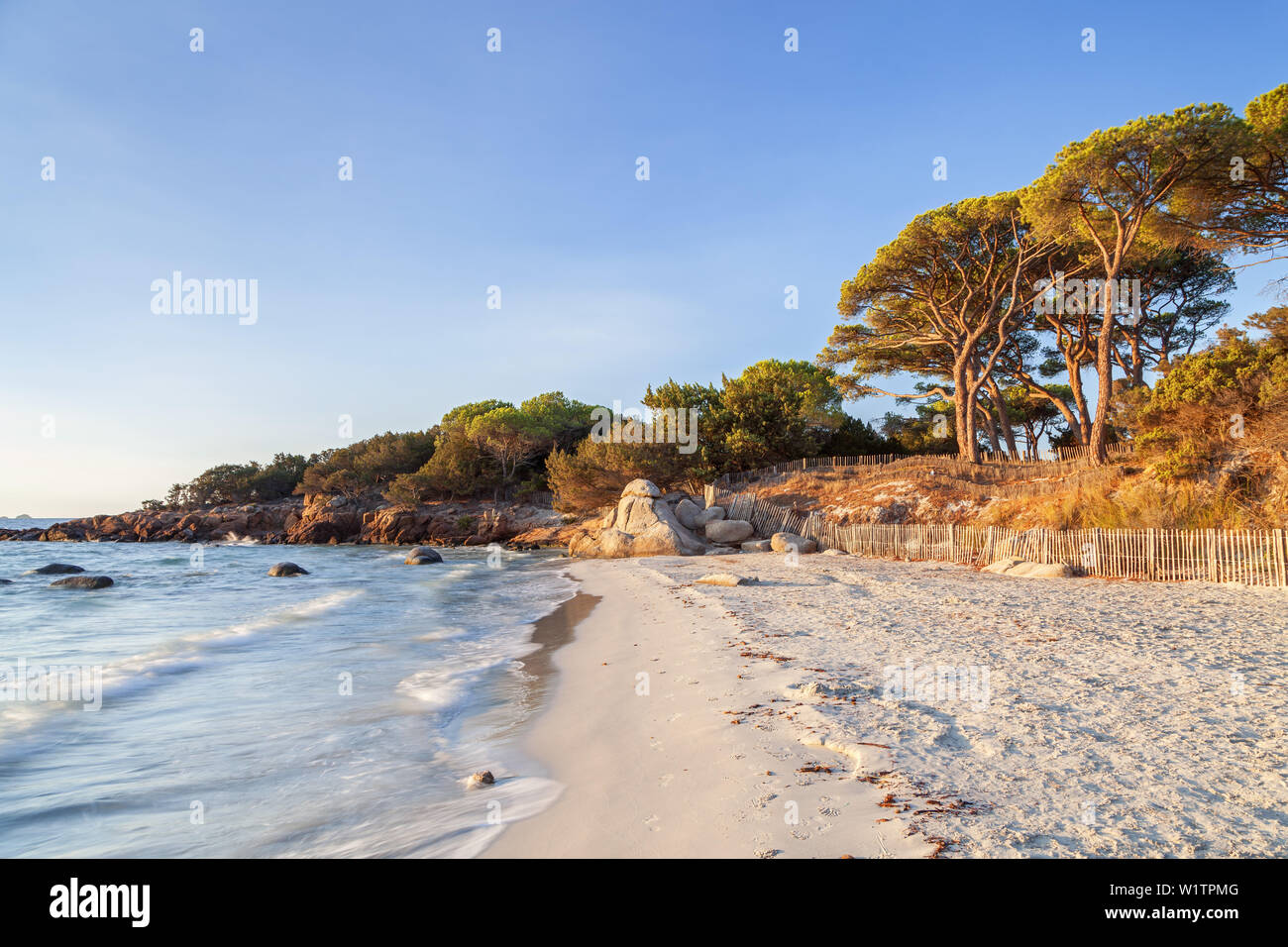 Beach Plage De Palombaggia Near Porto Vecchio South Corsica