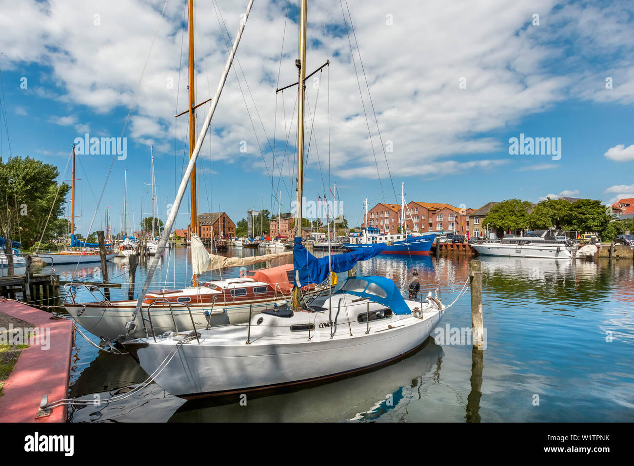 Marina, Orth, Fehmarn island, Baltic coast, Schleswig-Holstein, Germany Stock Photo